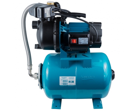 Фото 3 - Станция 1.0кВт Hmax 44м Qmax 73л/мин пластик (самовсасывающий насос) 24л Украина AquaticaLEO (775308/24)