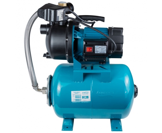 Фото 4 - Станция 1.2кВт Hmax 48м Qmax 80л/мин пластик (самовсасывающий насос) 24л Украина AquaticaLEO (775309/24)