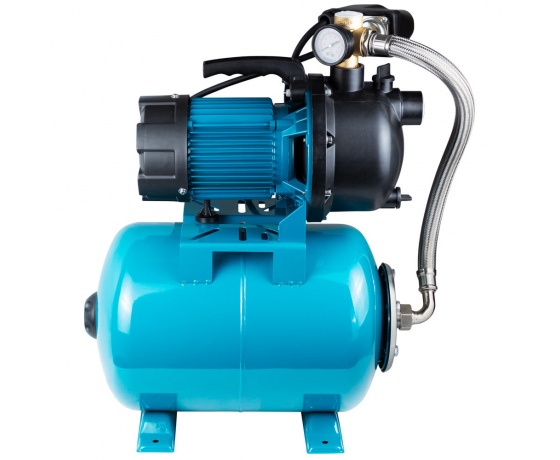 Фото 8 - Станция 1.2кВт Hmax 48м Qmax 80л/мин пластик (самовсасывающий насос) 24л Украина AquaticaLEO (775309/24)