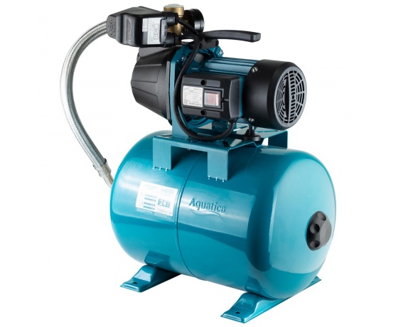 Фото 4 - Станция 0.8кВт Hmax 38м Qmax 58л/мин (самовсасывающий насос) 24л AquaticaLEO (775346/24)