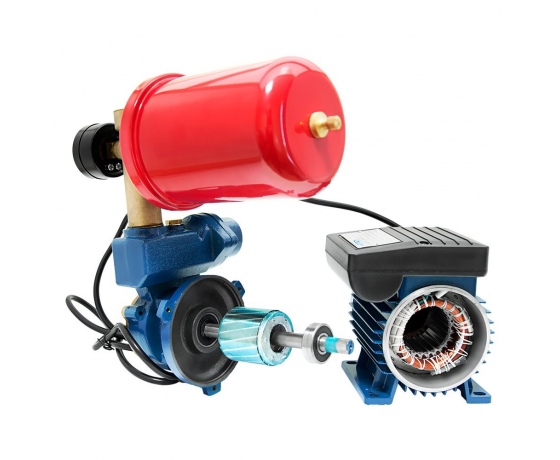 Фото 9 - Станция 0.37 кВт Hmax 35 м Qmax 35 л/мин (вихревой насос) 1л WETRON (776010)