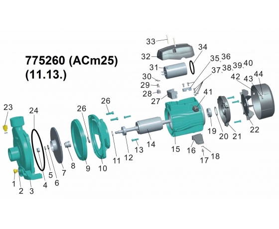 Фото 5 - Насос центробежный 0.25кВт Hmax 17м Qmax 80л/мин LEO 3.0 (775260)