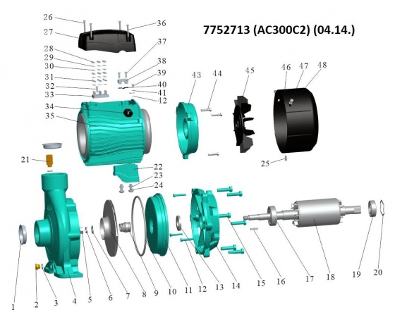 Фото 3 - Насос центробежный 380В 3.0кВт Hmax 30м Qmax 800л/мин 2