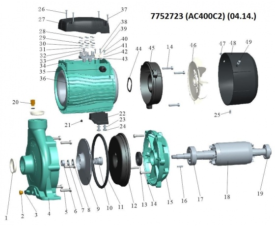 Фото 3 - Насос центробежный 380В 4.0кВт Hmax 39м Qmax 900л/мин 2