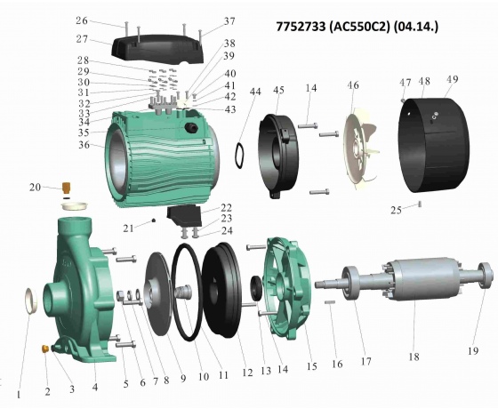 Фото 5 - Насос центробежный 380В 5.5кВт Hmax 46,5м Qmax 900л/мин 2