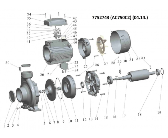 Фото 5 - Насос центробежный 380В 7.5кВт Hmax 56.5м Qmax 900л/мин 2