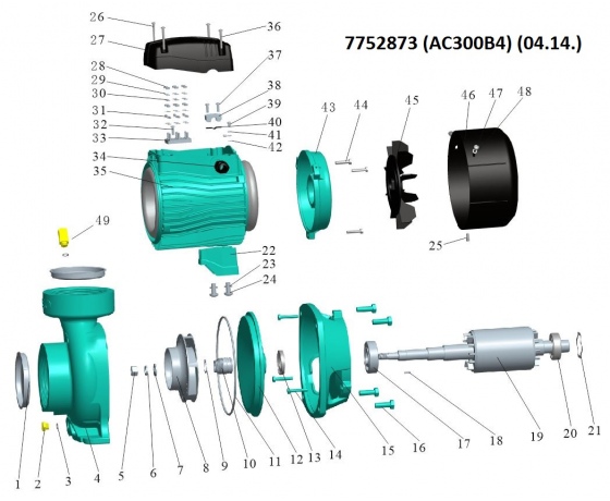 Фото 4 - Насос центробежный 380В 3.0кВт Hmax 20м Qmax 1200л/мин 4