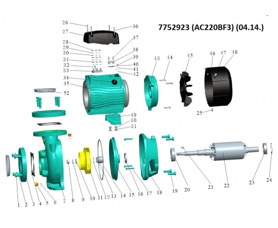 Фото 4 - Насос центробежный 380В 2.2кВт Hmax 17.5м Qmax 1000л/мин 3