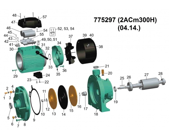 Фото 4 - Насос центробежный многоступенчатый 3.0кВт Hmax 65м Qmax 250л/мин LEO 3.0 (775297)