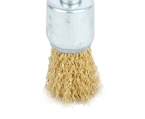 Фото 4 - Набор щеток проволочных 3шт Ø25; 50; 50мм хвостовик Ø6мм (латунированная) GRAD (9029015)