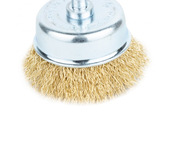 Фото 6 - Набор щеток проволочных 3шт Ø25; 50; 50мм хвостовик Ø6мм (латунированная) GRAD (9029015)