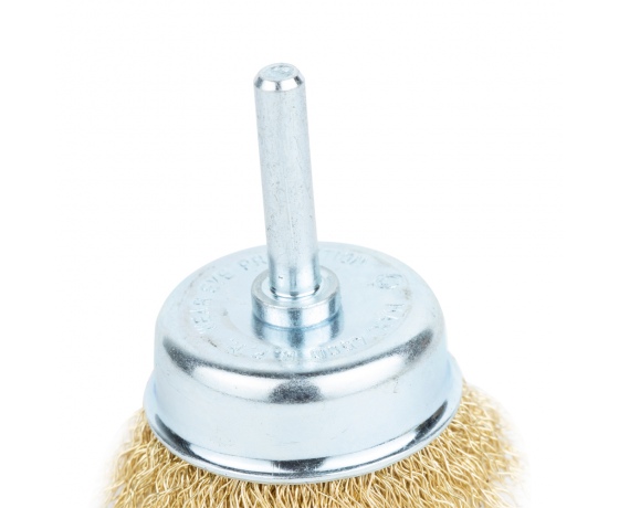 Фото 7 - Набор щеток проволочных 3шт Ø25; 50; 50мм хвостовик Ø6мм (латунированная) GRAD (9029015)