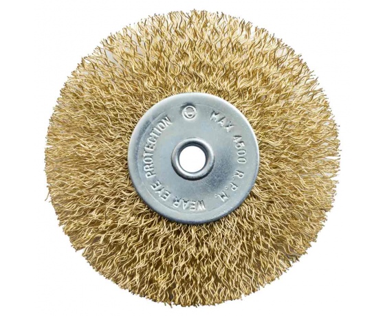 Фото 3 - Набор щеток проволочных 5шт Ø25; 38; 50; 65; 75мм хвостовик Ø6мм (латунированная) GRAD (9029025)