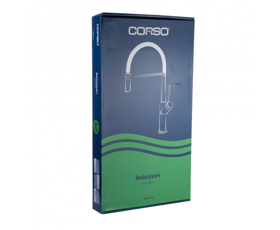 Фото 4 - Смеситель OMODEO Ø40 для кухни излив гибкий с пружиной на гайке CORSO (EC-4B626C)