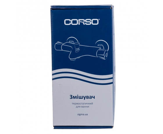 Фото 6 - Смеситель PIAVE Ø27 термостатический для ванны литой CORSO (EG-8C187C)