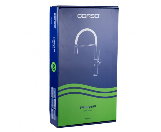 Фото 6 - Смеситель COMO Ø35 для кухни Г-излив на гайке CORSO (BF-4B229C) (9611100)