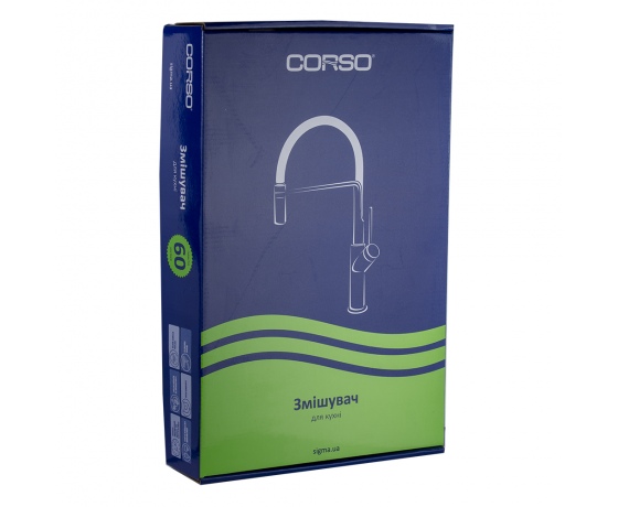 Фото 7 - Смеситель BOLSENA Ø25 для кухни Г-излив на гайке CORSO (CB-4B237C) (9614100)