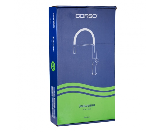 Фото 6 - Смеситель SERIO Ø35 для кухни J-излив на шпильке CORSO (DC-5B146C) (9626100)