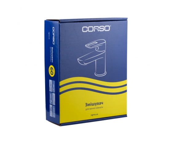 Фото 6 - Смеситель LIRI Ø35 для раковины литой на шпильке CORSO (DF-2A140C) (9632000)