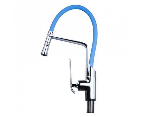 Фото 3 - Смеситель ADDA Ø35 для кухни излив силиконовый синий на гайке CORSO (EB-4B519C) (9635100)