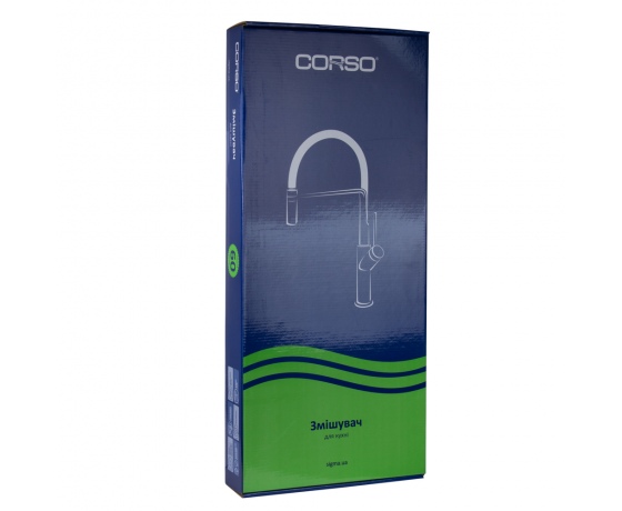 Фото 6 - Смеситель ADDA Ø35 для кухни излив силиконовый синий на гайке CORSO (EB-4B519C) (9635100)