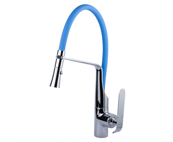 Фото 2 - Смеситель ADDA Ø35 для кухни излив силиконовый синий на гайке CORSO (EB-4B519C) (9635100)