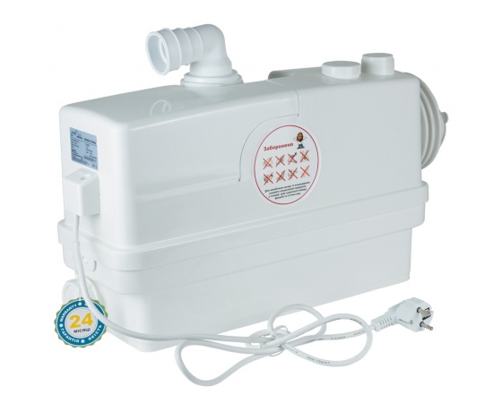 Фото 6 - Станция канализационная 0.6кВт Hmax 8.5м Qmax 110л/мин 3 входа + боковой вход 90мм LEO 3.0 (776916)