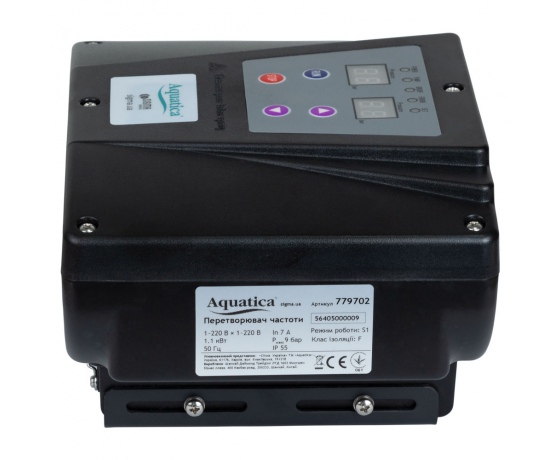 Фото 5 - Преобразователь частоты 1~220В × 1~220В до 1.1кВт + датчик давления AQUATICA (779702)