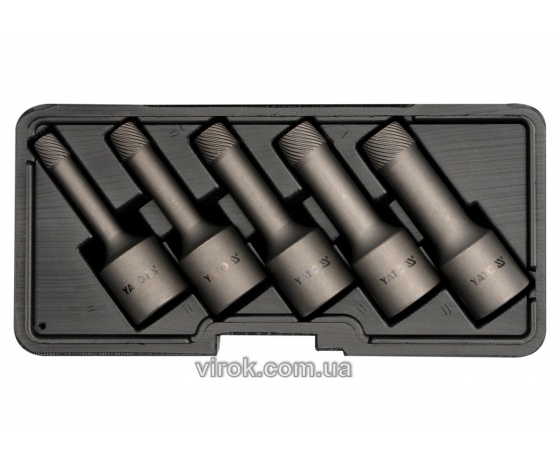 Фото 2 - Екстрактори зломаних гвинтів YATO Ø8/10/12/14/16 мм 5 шт