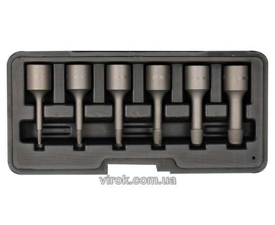 Фото 2 - Екстрактори зломаних гвинтів YATO Ø2/3/4/6/8/10 мм 6 шт