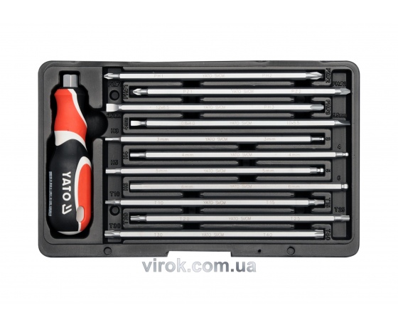 Фото 2 - Набір викруткових насадок з тримачем YATO 12 шт