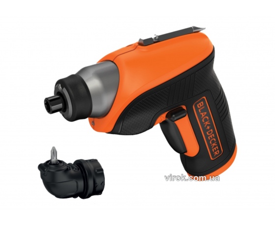 Фото 2 - Викрутка акумуляторна Black+Decker Li-ion 3.6 В 1.5 Агод з підсвіткою + змінна кутова насадка