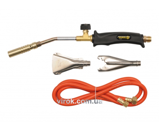Фото 2 - Газовий пальник VOREL 360 мм з гнучким шлангом 2 м 0.5 Мпа і наконечниками