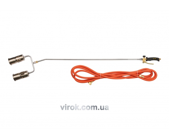 Фото 2 - Газовий пальник з 2 соплами VOREL 1385 мм з шлангом 5 м