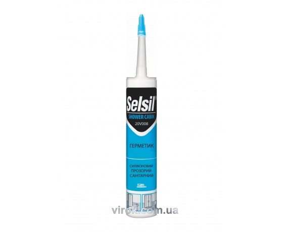 Фото 2 - Герметик силіконовий прозорий SELSIL 310 мл