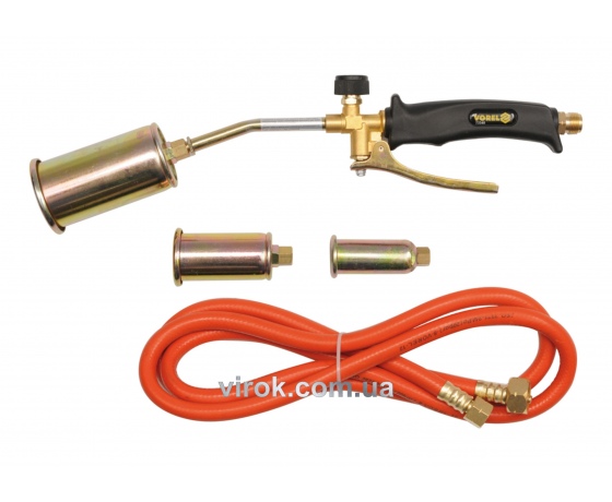 Фото 2 - Газовий пальник VOREL 360 мм з гнучким шлангом 2 м 1.2 Мпа і наконечниками
