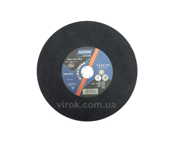 Фото 2 - Диск відрізний по металу і нержавіючій сталі NORTON VULCAN FIXED Ø=350х25.4 мм t=3.5 мм