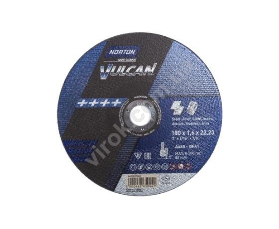 Фото 2 - Диск відрізний по металу і нержавіючій сталі NORTON VULCAN Ø=180х22.2 мм t=1.6 мм