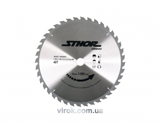 Фото 2 - Диск пильний по дереву STHOR 350 х 30 х 3.2 мм 40 зубів