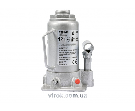 Фото 2 - Домкрат гідравлічний cтовбцевий VOREL 12 т 200-380 мм