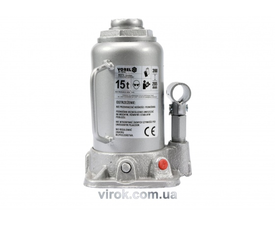 Фото 2 - Домкрат гідравлічний cтовбцевий VOREL 15 т 205-390 мм