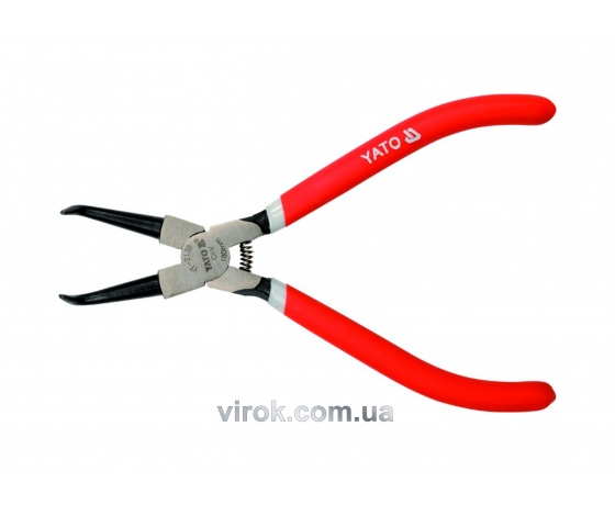Фото 2 - Знімач стопорних кілець YATO зігнутий стискання l=180 мм