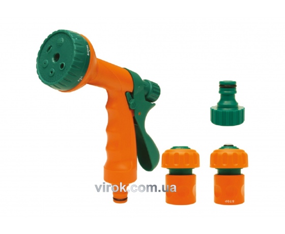 Фото 2 - Пістолет-розпилювач 6-режимний FLO з набором наконечників 1/2