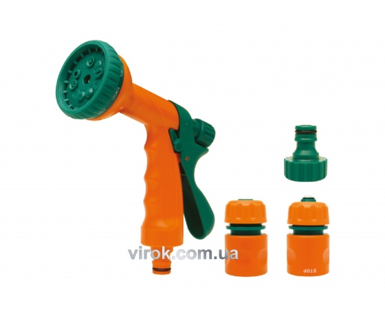 Фото 2 - Пістолет-розпилювач 10-режимний FLO з набором наконечників 1/2