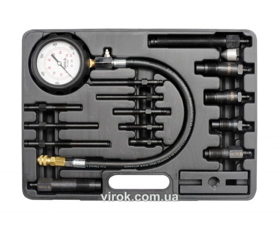 Фото 2 - Компресометр для дизельних двигунів YATO 70 бар 16 шт