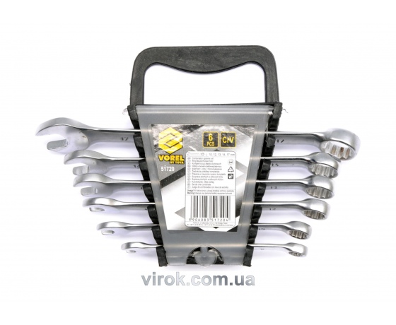 Фото 2 - Набір ключів ріжково-накидних VOREL М8-17 мм 6 шт