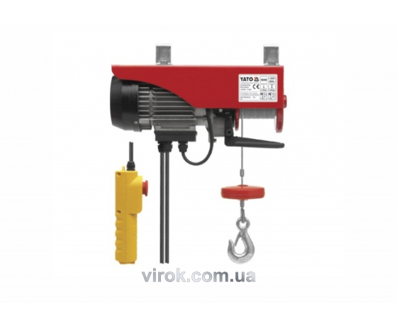 Фото 2 - Лебідка електрична канатна YATO 1050 Вт 300/600 кг