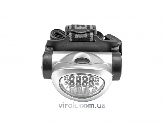 Фото 2 - Ліхтар на чоло світлодіодний VOREL 8 LED 70 x 40 x 55 мм 3 x AAA