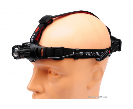 Фото 3 - Ліхтар на чоло світлодіодний CREE XP-E YATO 3 Вт 100 лм 3 x AAA