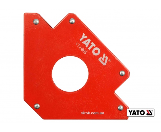 Фото 2 - Струбцина магнітна для зварювання YATO 122 х 190 х 25 мм Ø46 мм 34 кг